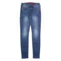 TRUE RELIGION Manchester United Womens Jeans Blue Slim Skinny W26 L30