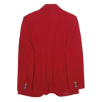 OLIVER Womens Red Wool Button Jacket UK 8 Classic Tailored Blazer Style
