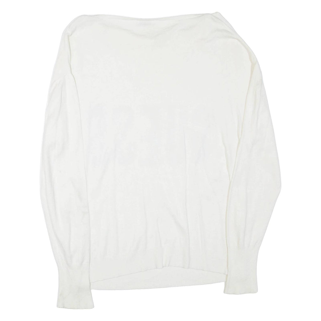 GUESS Womens Jumper Cream Tight Knit Viscose XL