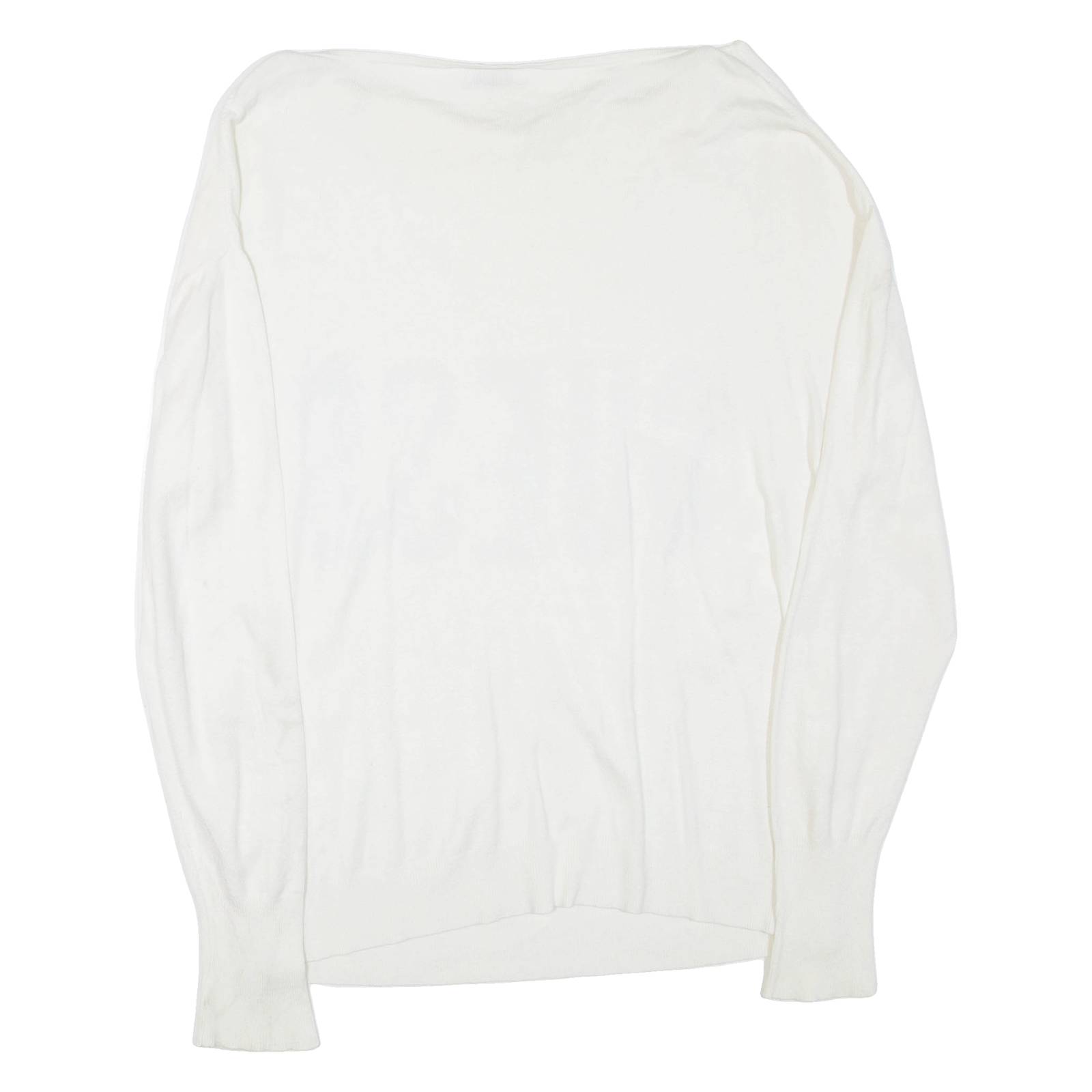 GUESS Womens Jumper Cream Tight Knit Viscose XL