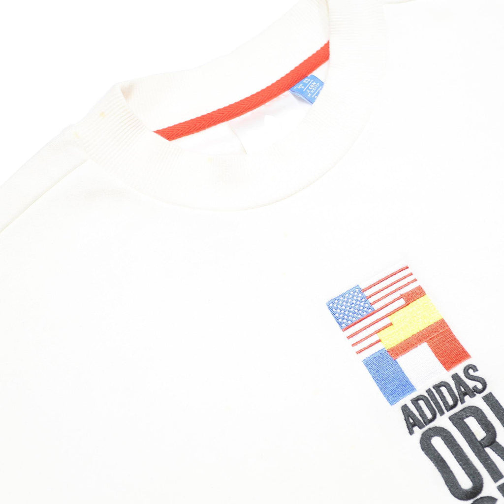 ADIDAS Originals Archive White Crew Neck Sweatshirt Womens  UK 6