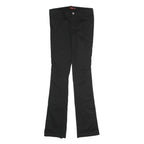 DICKIES Womens Cotton Blend Black Slim Bootcut Trousers W28 L33 Workwear