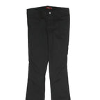 DICKIES Womens Cotton Blend Black Slim Bootcut Trousers W28 L33 Workwear