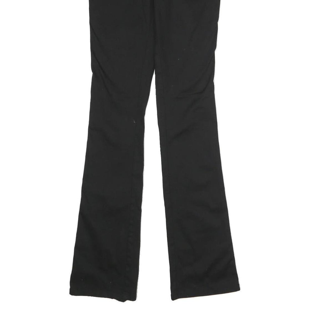 DICKIES Womens Cotton Blend Black Slim Bootcut Trousers W28 L33 Workwear