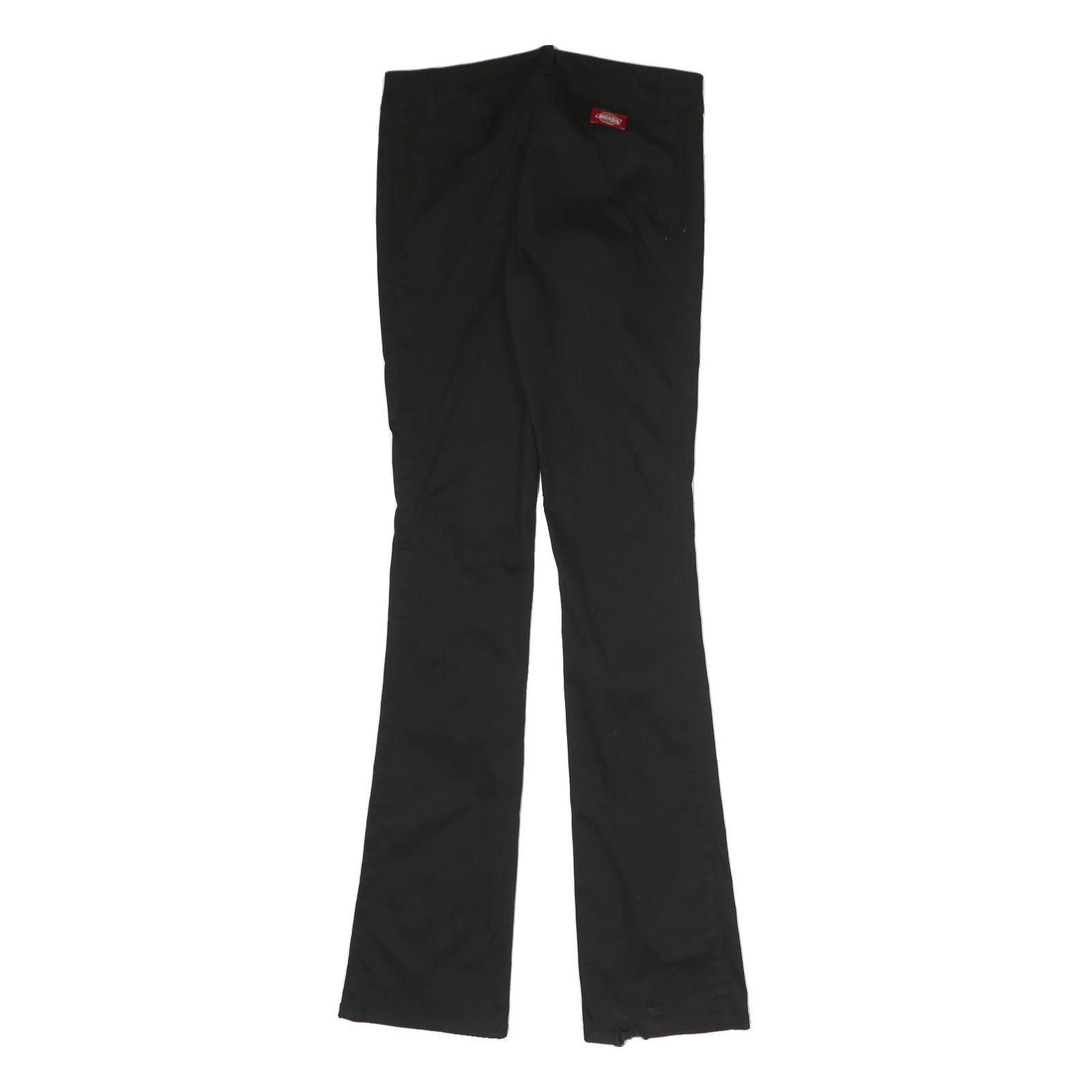 DICKIES Womens Cotton Blend Black Slim Bootcut Trousers W28 L33 Workwear