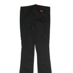 DICKIES Womens Cotton Blend Black Slim Bootcut Trousers W28 L33 Workwear