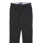 TOMMY HILFIGER Mens Cotton Blend Black Slim Straight Trousers W30 L32 Classic