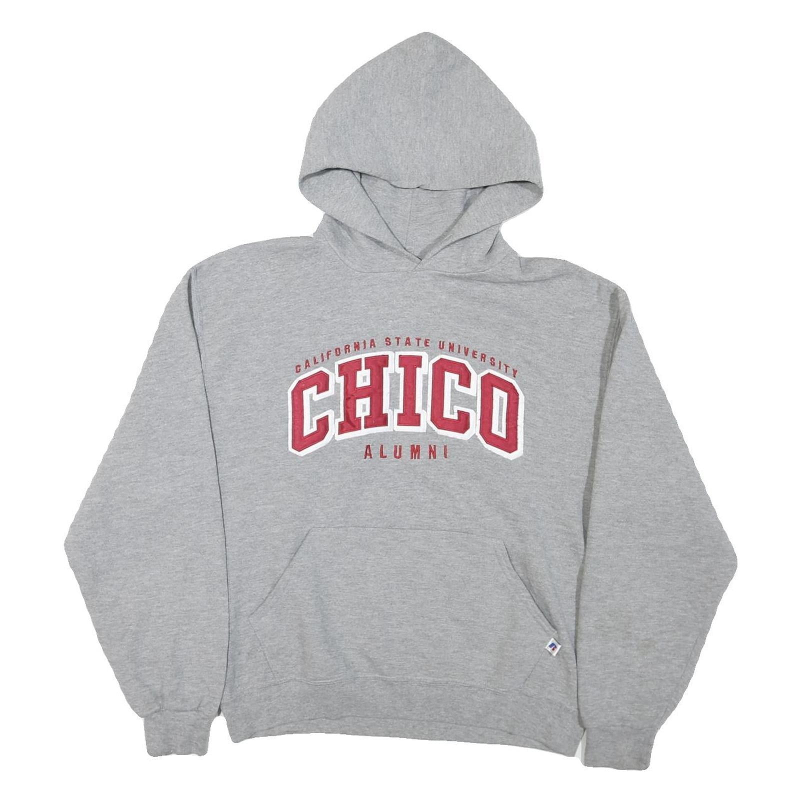 RUSSELL ATHLETIC Mens Grey California State University Chico Alumni Hoodie M