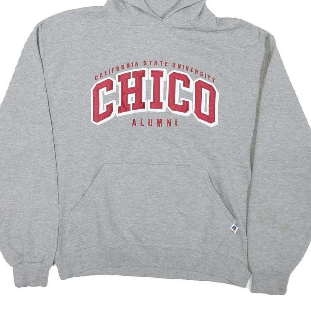 RUSSELL ATHLETIC Mens Grey California State University Chico Alumni Hoodie M