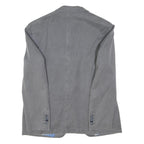 PIERRE CARDIN Mens Grey Wool Blend Blazer Jacket L Woven Tailored Button Closure