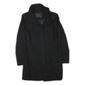 ZARA BASIC Womens Black Wool Blend Jacket M Button Closure Elegant Classic