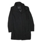 ZARA BASIC Womens Black Wool Blend Jacket M Button Closure Elegant Classic