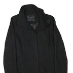 ZARA BASIC Womens Black Wool Blend Jacket M Button Closure Elegant Classic