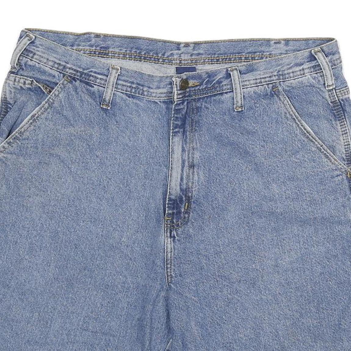 Mens Blue Denim Casual Shorts 3XL W38 Cotton Blend Comfortable Fit