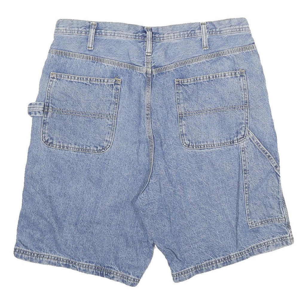 Mens Blue Denim Casual Shorts 3XL W38 Cotton Blend Comfortable Fit