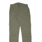 46 NORD Mens Cotton Blend Green Slim Tapered Trousers W27 L32 Casual Outdoor Zip