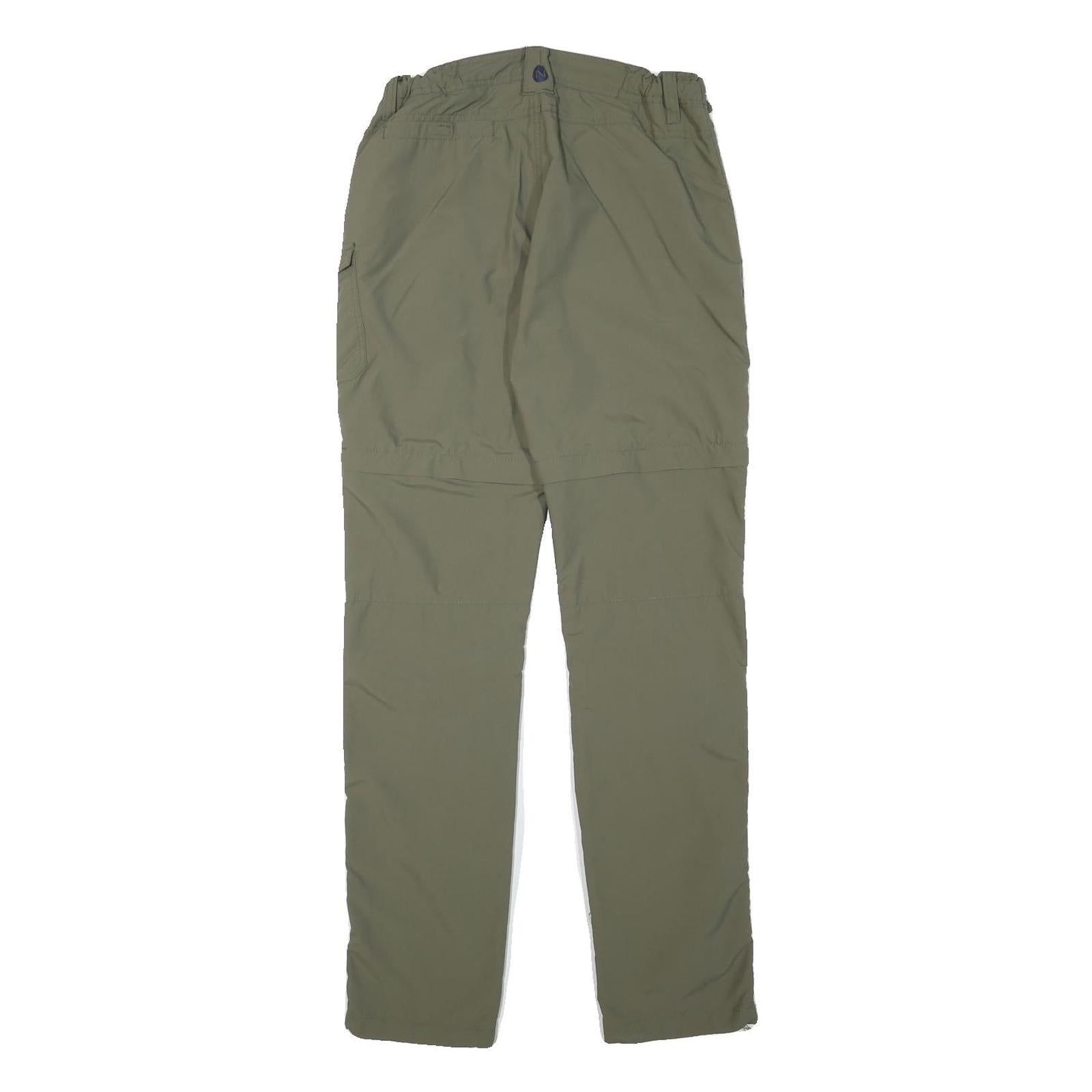 46 NORD Mens Cotton Blend Green Slim Tapered Trousers W27 L32 Casual Outdoor Zip