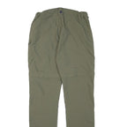 46 NORD Mens Cotton Blend Green Slim Tapered Trousers W27 L32 Casual Outdoor Zip