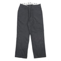 BEN DAVIS Mens Cotton Blend Black Relaxed Straight W36 L30 Workwear Trousers Zip
