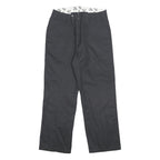BEN DAVIS Mens Cotton Blend Black Relaxed Straight W36 L30 Workwear Trousers Zip