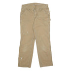 CARHARTT Womens Cotton Blend Beige Regular Fit Straight Leg Trousers W30 L27