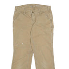 CARHARTT Womens Cotton Blend Beige Regular Fit Straight Leg Trousers W30 L27