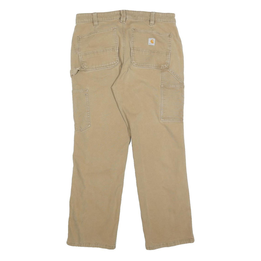 CARHARTT Womens Cotton Blend Beige Regular Fit Straight Leg Trousers W30 L27