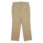 CARHARTT Womens Cotton Blend Beige Regular Fit Straight Leg Trousers W30 L27