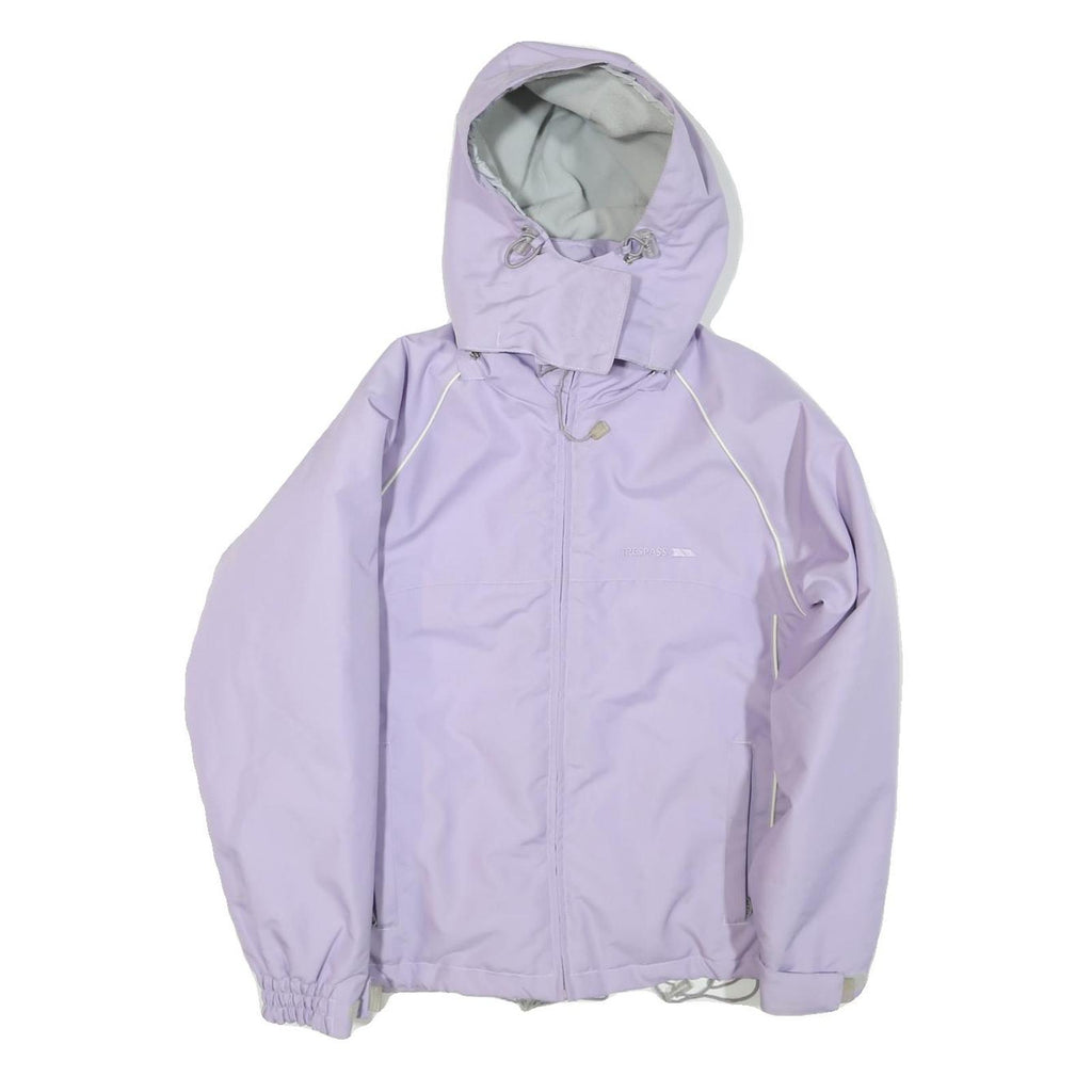 TRESPASS Womens Lilac Outdoor Jacket M Polyester Blend Hooded Zip Closure