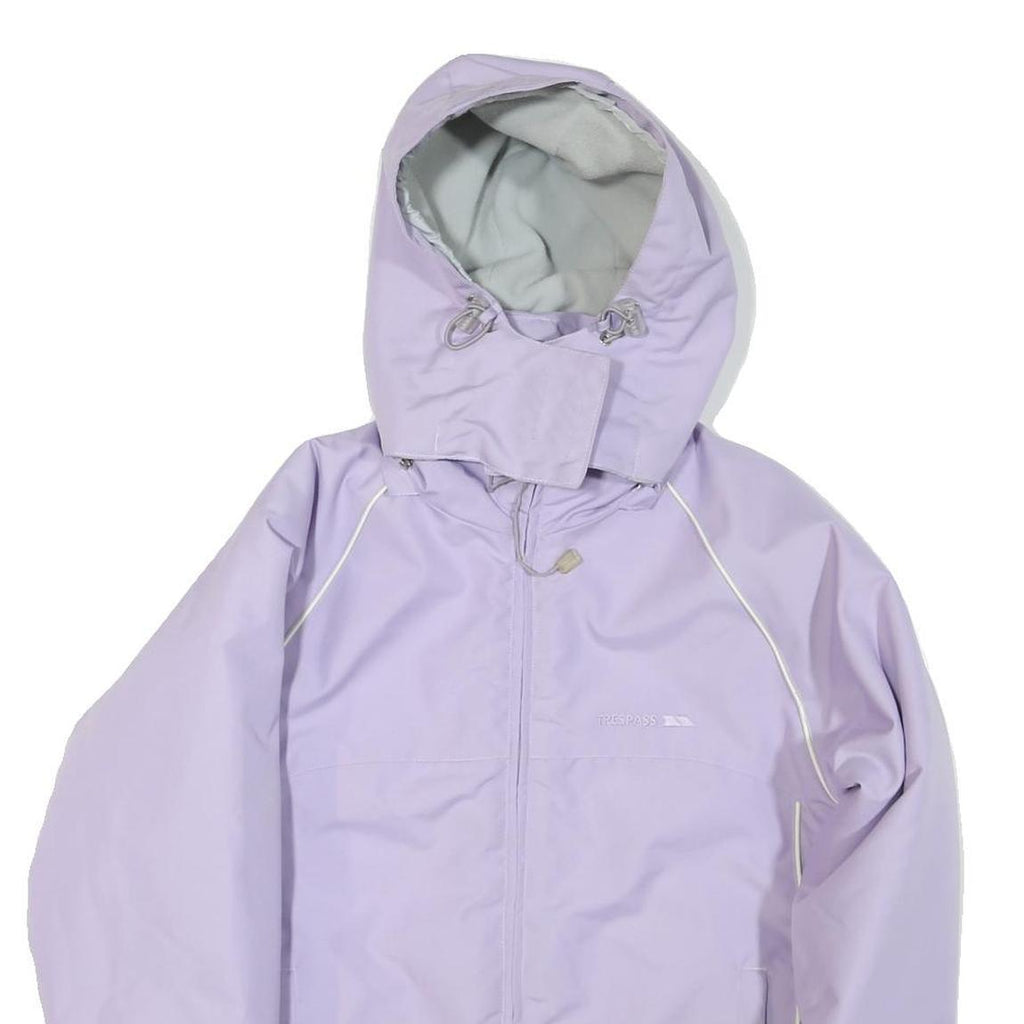 TRESPASS Womens Lilac Outdoor Jacket M Polyester Blend Hooded Zip Closure