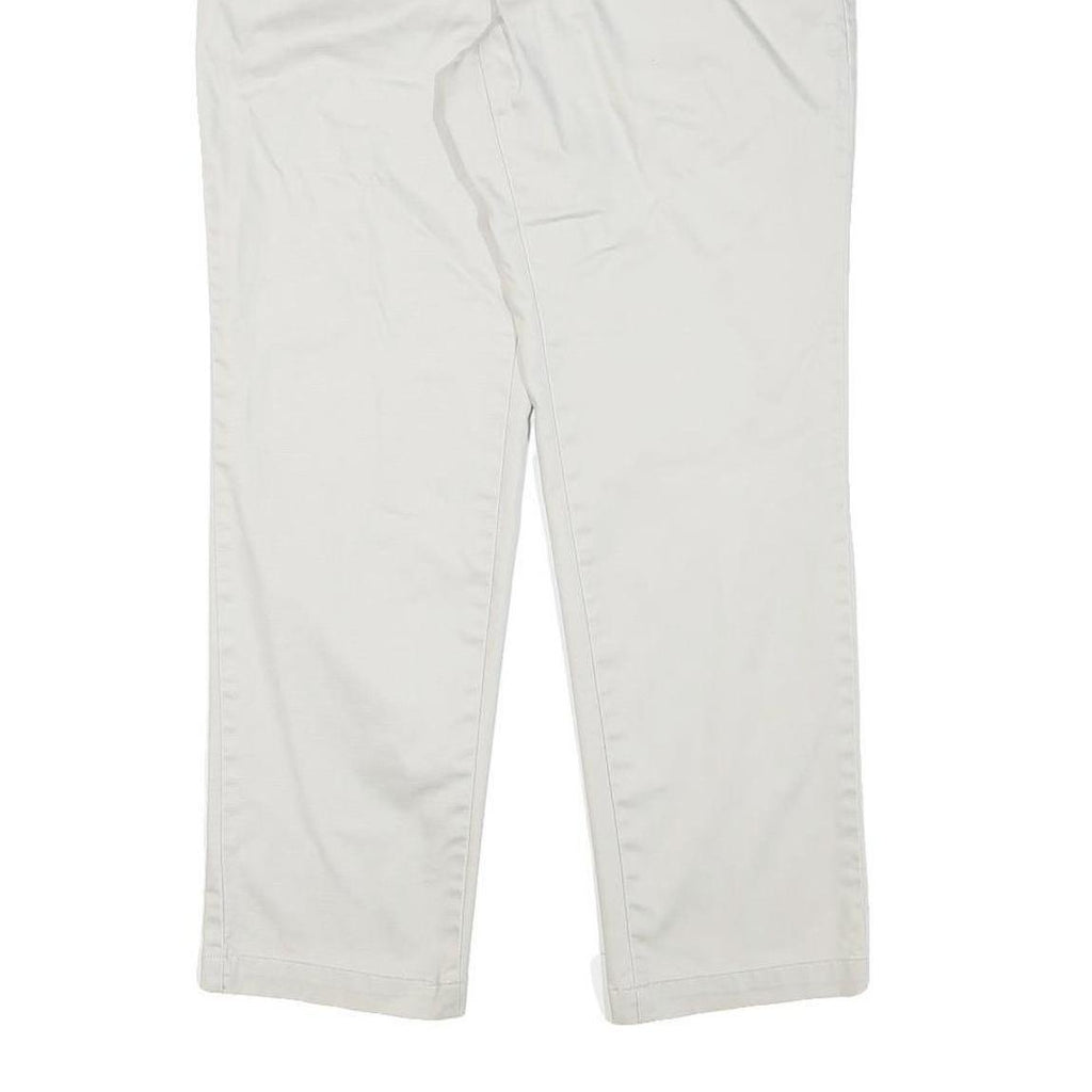 DOCKERS Mens Cotton Blend Beige Regular Fit Straight Leg Trousers W30 L28 Zip