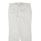 DOCKERS Mens Cotton Blend Beige Regular Fit Straight Leg Trousers W30 L28 Zip