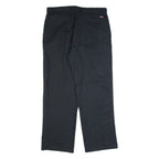 DICKIES Workwear Mens Trousers Black Regular Straight W36 L32