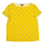TED BAKER Sheer Womens Printed Top Yellow M