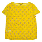 TED BAKER Sheer Womens Printed Top Yellow M
