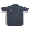 DICKIES Womens Blue & Grey Workwear Cotton Blend Shirt XL Casual Utility