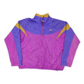 NIKE Womens Purple & Gold Classic Track Jacket M Polyester Blend Retro Swoosh