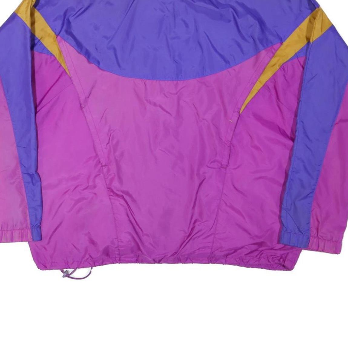 NIKE Womens Purple & Gold Classic Track Jacket M Polyester Blend Retro Swoosh