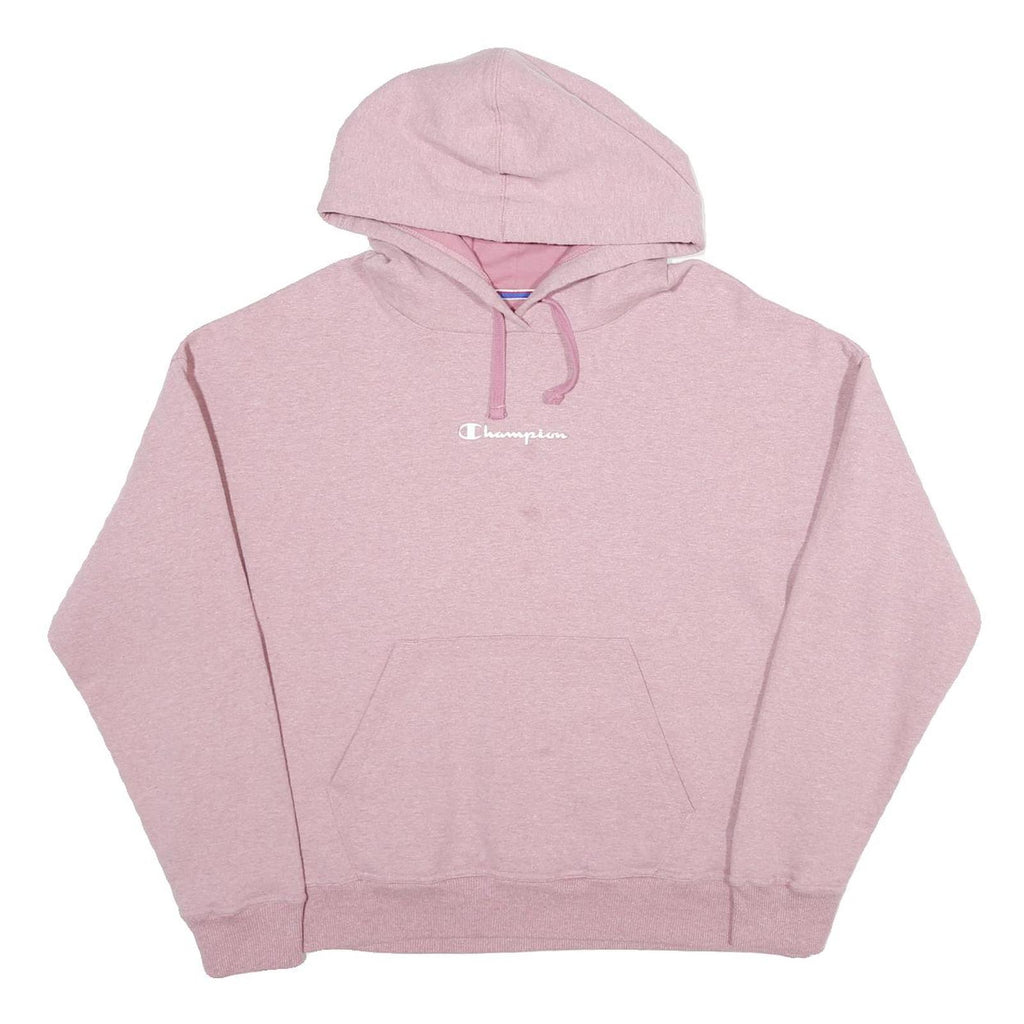 CHAMPION Womens Pink Pullover Hoodie M Cotton Blend Casual Sweatshirt