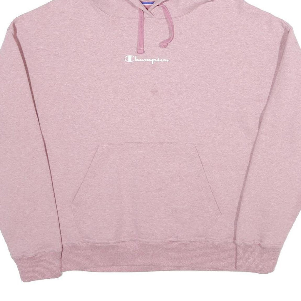CHAMPION Womens Pink Pullover Hoodie M Cotton Blend Casual Sweatshirt
