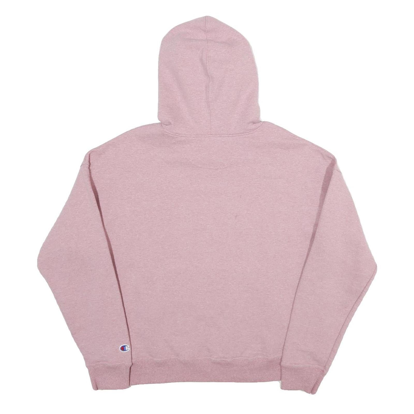 CHAMPION Womens Pink Pullover Hoodie M Cotton Blend Casual Sweatshirt