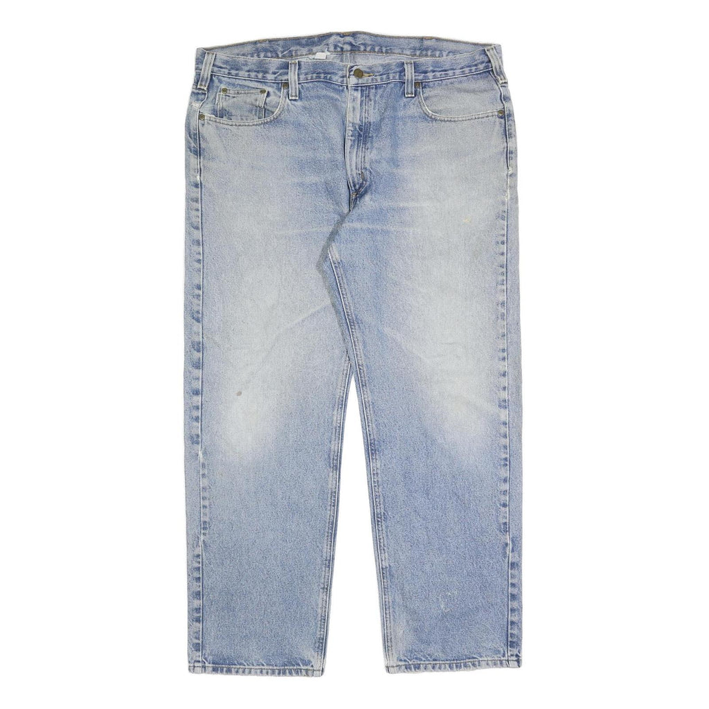 CARHARTT Mens Jeans Blue Relaxed Straight Denim Light W42 L32 Workwear Casual