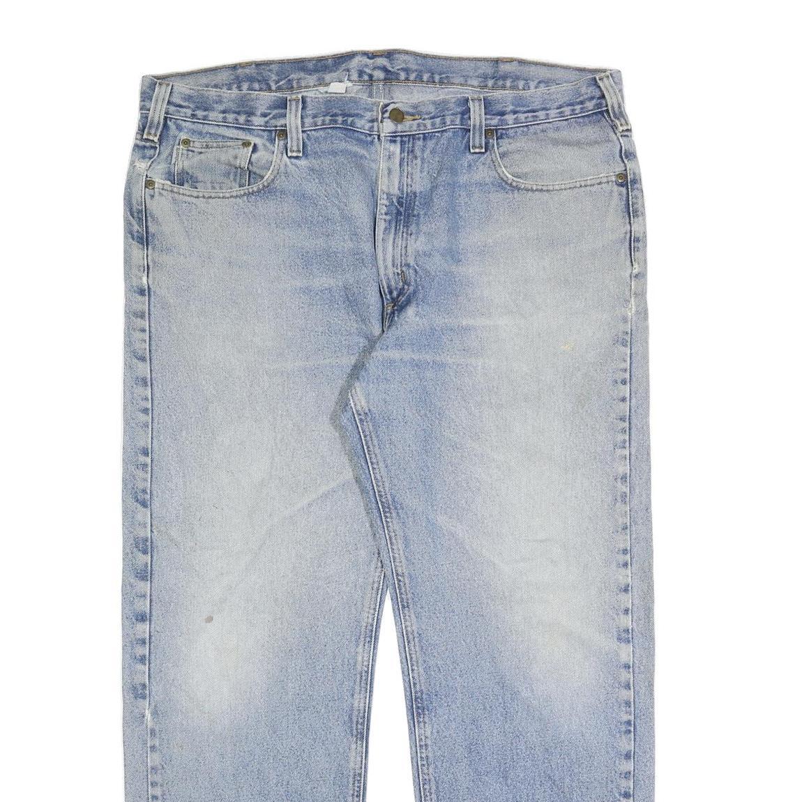 CARHARTT Mens Jeans Blue Relaxed Straight Denim Light W42 L32 Workwear Casual