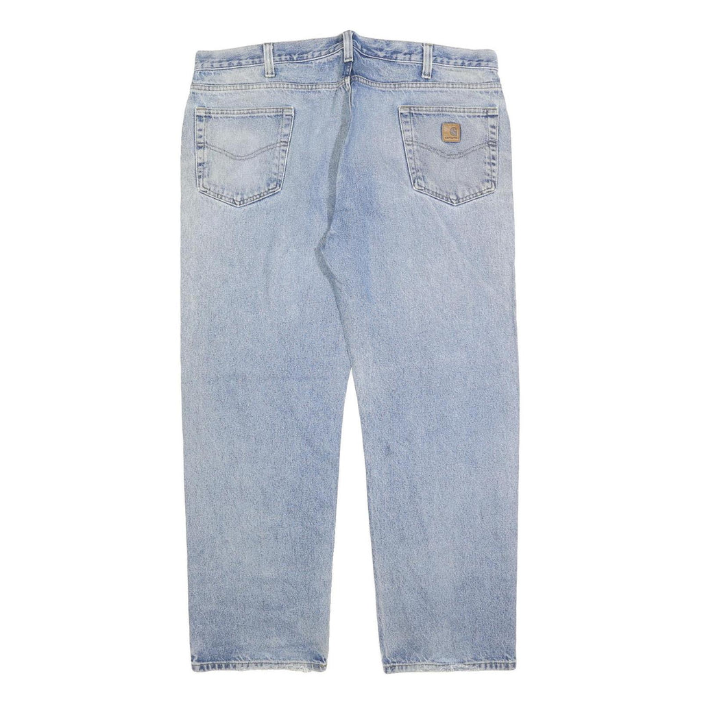 CARHARTT Mens Jeans Blue Relaxed Straight Denim Light W42 L32 Workwear Casual