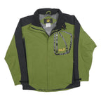 JACK WOLFSKIN Mens Green & Black Outdoor Jacket XS Polyester Blend Zip