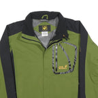 JACK WOLFSKIN Mens Green & Black Outdoor Jacket XS Polyester Blend Zip
