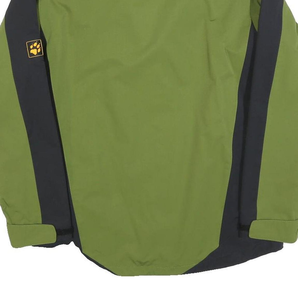 JACK WOLFSKIN Mens Green & Black Outdoor Jacket XS Polyester Blend Zip