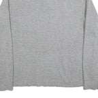 POLO RALPH LAUREN Mens Grey Cotton Blend Plain Half Zip Jumper L Casual Knitwear