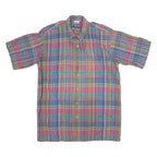 BREMO Mens Shirt Blue Check L