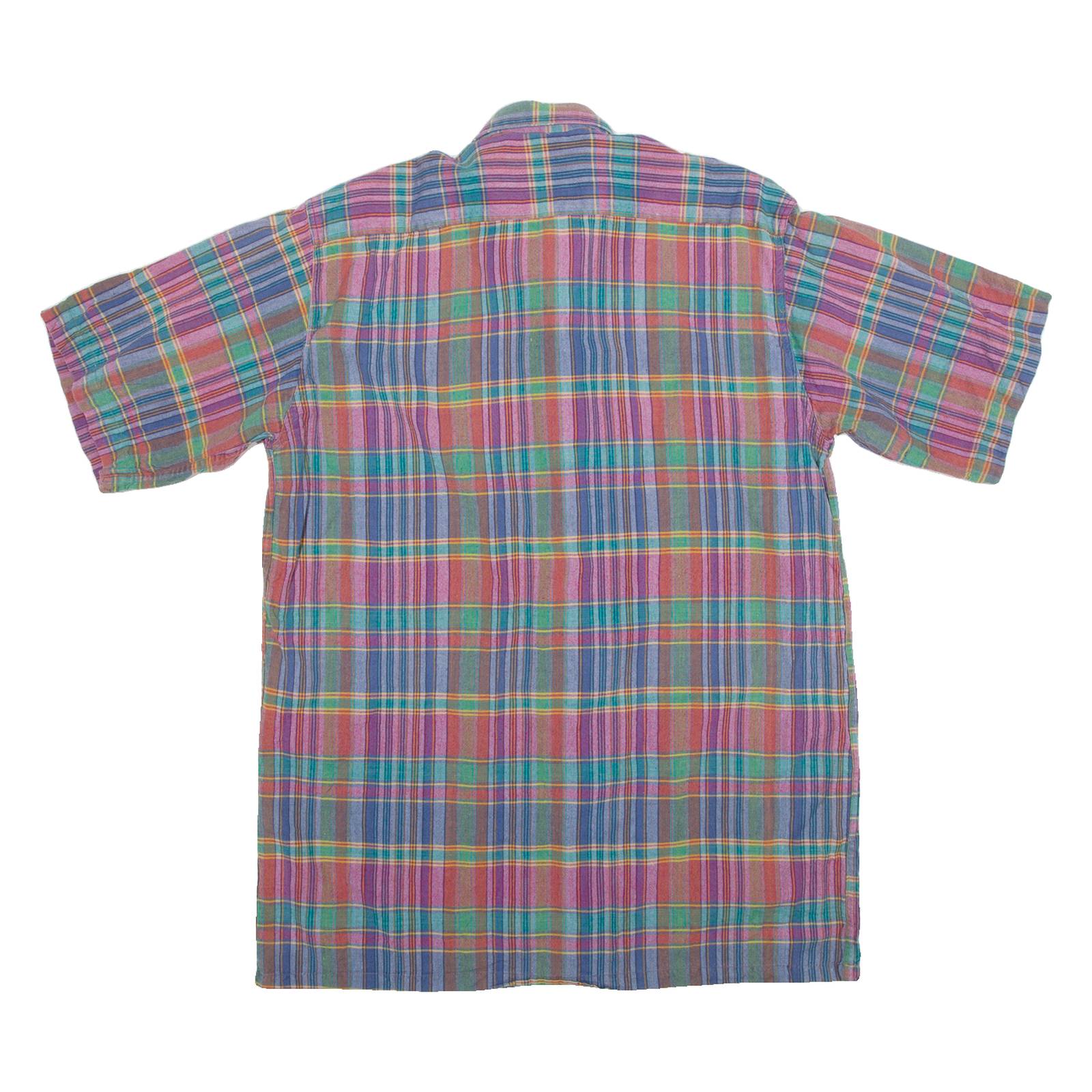 BREMO Mens Shirt Blue Check L